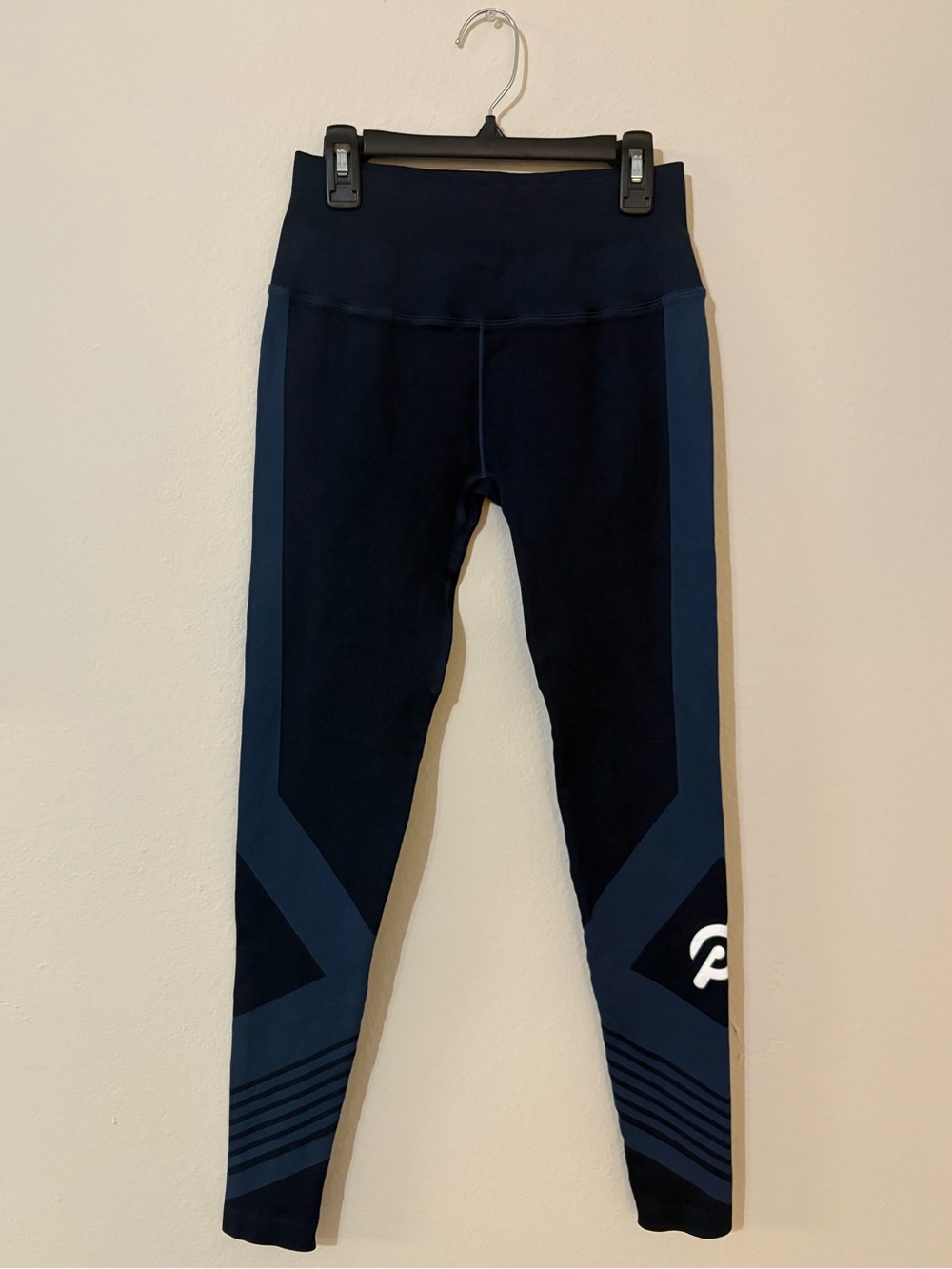 Peloton High Waisted Cropped Leggings Navy Blue Size Medium